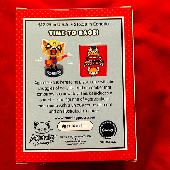 NWT Aggretsuko Figurine and Book Collectible - Picture 2 of 2